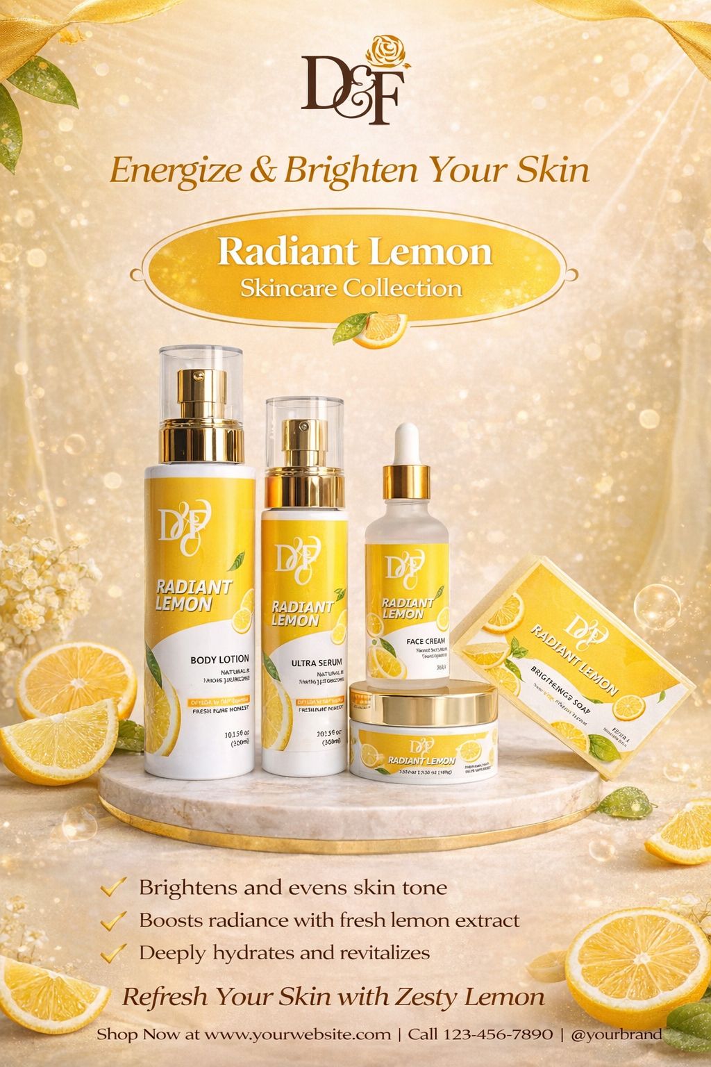 D&F Complete Radiance Skincare Collection Sets – Face & Body Bundles